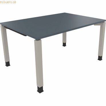 4003969076068 - Schreibtisch All in One 810030282 höhenverstellbar 68-82cm (H) rechteckig lavagrau   silberaluminium 4003969076068 Soennecken