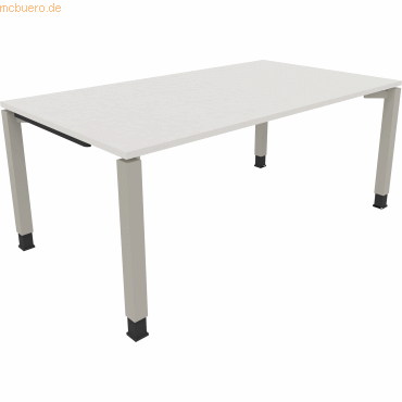 4003969076105 - Schreibtisch All in One 810030201 höhenverstellbar 68-82cm (H) rechteckig diamantweiß   silberaluminium 4003969076105 Soennec