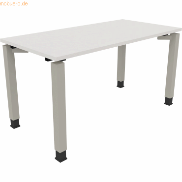 4003969076143 - Schreibtisch All in One 810030801 höhenverstellbar 68-82cm (H) rechteckig diamant weiß silberaluminium 4003969076143 Soenne 4003969076143 - Schreibtisch All in One 810030801 höhenverstellbar 68-82cm (H) rechteckig diamant weiß silberaluminium 4003969076143 Soenne