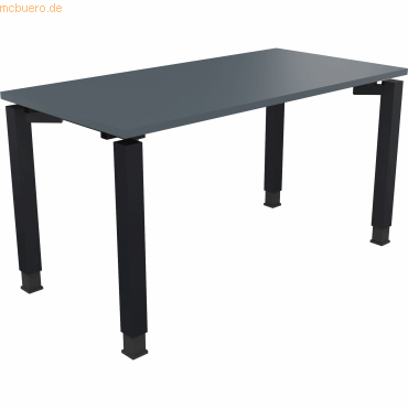 4003969076211 - Schreibtisch All in One 810030782 höhenverstellbar 68-82cm (H) rechteckig lavagrau anthrazit metallic 4003969076211 Soennec 4003969076211 - Schreibtisch All in One 810030782 höhenverstellbar 68-82cm (H) rechteckig lavagrau anthrazit metallic 4003969076211 Soennec