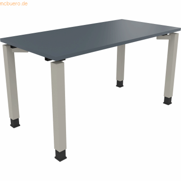 4003969076273 - Schreibtisch All in One 810030882 höhenverstellbar 68-82cm (H) rechteckig lavagrau silberaluminium 4003969076273 Soennecken 4003969076273 - Schreibtisch All in One 810030882 höhenverstellbar 68-82cm (H) rechteckig lavagrau silberaluminium 4003969076273 Soennecken