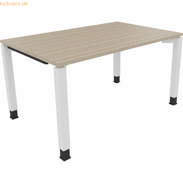 4003969076389 - Schreibtisch All in One 810031571 höhenverstellbar 68-82cm (H) rechteckig eiche natur verkehrsweiß 4003969076389 Soennecken 4003969076389 - Schreibtisch All in One 810031571 höhenverstellbar 68-82cm (H) rechteckig eiche natur verkehrsweiß 4003969076389 Soennecken