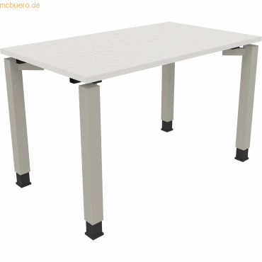 4003969076525 - Schreibtisch All in One 810029301 höhenverstellbar 68-82cm (H) rechteckig diamant weiß   silberaluminium 4003969076525 Soenne