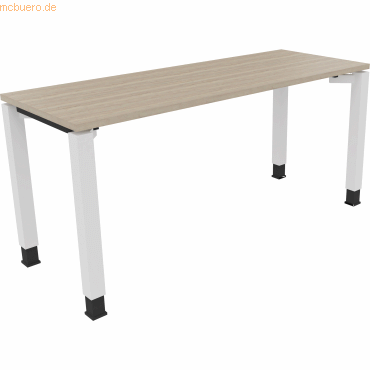 4003969076679 - Schreibtisch All in One 810032171 höhenverstellbar 68-82cm (H) rechteckig eiche natur verkehrsweiß 4003969076679 Soennecken 4003969076679 - Schreibtisch All in One 810032171 höhenverstellbar 68-82cm (H) rechteckig eiche natur verkehrsweiß 4003969076679 Soennecken