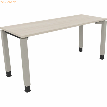 4003969076693 - Schreibtisch All in One 810032072 höhenverstellbar 68-82cm (H) rechteckig akazie hell   silberaluminium 4003969076693 Soennec