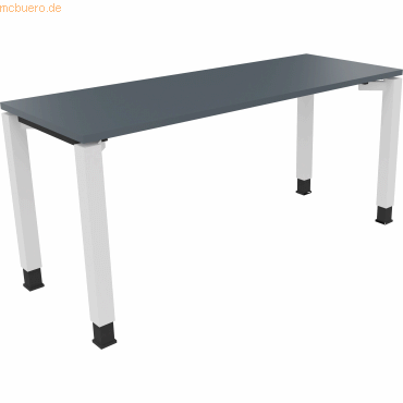 4003969076723 - Schreibtisch All in One 810032182 manuell höhenverstellbar 68-82cm (H) 160x60cm (BxT) rechteckig lavagrau   verkehrsweiß 40