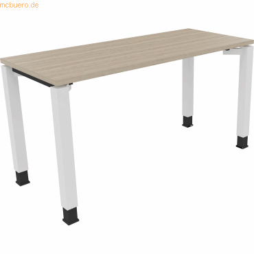 4003969077065 - Schreibtisch All in One 810030671 höhenverstellbar 68-82cm (H) rechteckig eiche natur verkehrsweiß 4003969077065 Soennecken 4003969077065 - Schreibtisch All in One 810030671 höhenverstellbar 68-82cm (H) rechteckig eiche natur verkehrsweiß 4003969077065 Soennecken