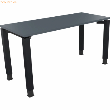 4003969077089 - Schreibtisch All in One 810030482 höhenverstellbar 68-82cm (H) rechteckig lavagrau   anthrazitmetallic 4003969077089 Soenneck