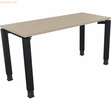 4003969077225 - Schreibtisch All in One 810030471 höhenverstellbar 68-82cm (H) rechteckig eiche natur   anthrazitmetallic 4003969077225 Soenn