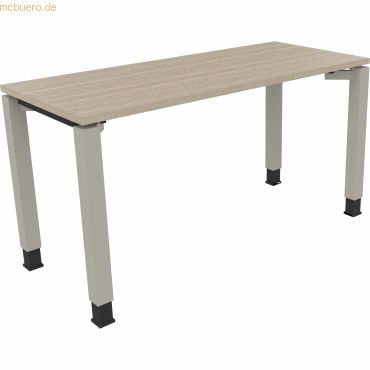 4003969077249 - Schreibtisch All in One 810030571 höhenverstellbar 68-82cm (H) rechteckig eiche natur silberaluminium 4003969077249 Soennec 4003969077249 - Schreibtisch All in One 810030571 höhenverstellbar 68-82cm (H) rechteckig eiche natur silberaluminium 4003969077249 Soennec