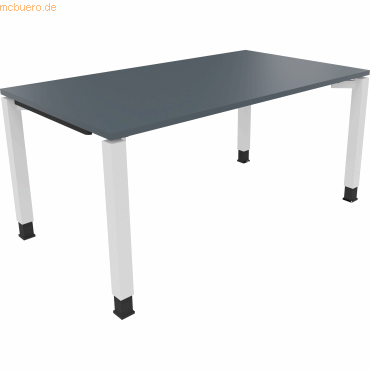 4003969077331 - Schreibtisch All in One 810032782 manuell höhenverstellbar 68-82cm (H) 160x90cm (BxT) rechteckig lavagrau verkehrsweiß 40 4003969077331 - Schreibtisch All in One 810032782 manuell höhenverstellbar 68-82cm (H) 160x90cm (BxT) rechteckig lavagrau verkehrsweiß 40