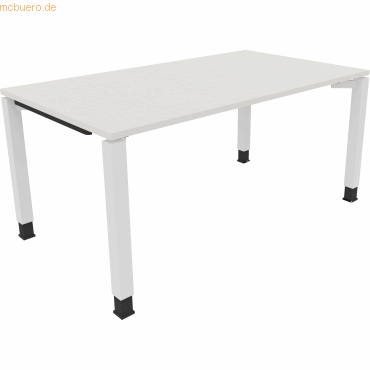 4003969077393 - Schreibtisch All in One 810032701 höhenverstellbar 68-82cm (H) rechteckig diamant weiß   verkehrsweiß 4003969077393 Soennecke
