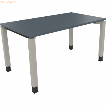 4003969077454 - Schreibtisch All in One 810031182 höhenverstellbar 68-82cm (H) rechteckig lavagrau silberaluminium 4003969077454 Soennecken 4003969077454 - Schreibtisch All in One 810031182 höhenverstellbar 68-82cm (H) rechteckig lavagrau silberaluminium 4003969077454 Soennecken