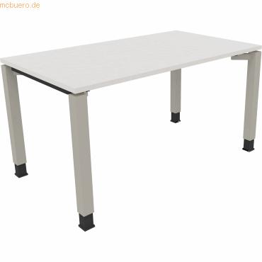 4003969077515 - Schreibtisch All in One 810031101 höhenverstellbar 68-82cm (H) rechteckig diamantweiß silberaluminium 4003969077515 Soennec 4003969077515 - Schreibtisch All in One 810031101 höhenverstellbar 68-82cm (H) rechteckig diamantweiß silberaluminium 4003969077515 Soennec
