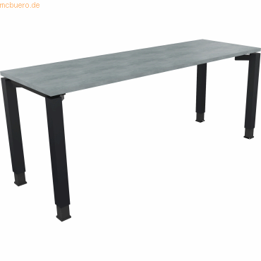 4003969077713 - Schreibtisch All in One 810031983 höhenverstellbar 68-82cm (H) rechteckig beton hell   anthrazit metallic 4003969077713 Soenn