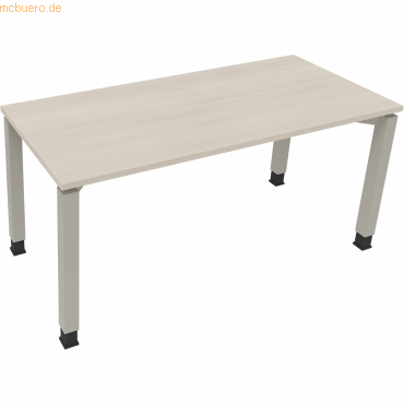 4003969077997 - Schreibtisch All in One 810032372 höhenverstellbar 68-82cm (H) rechteckig akazie hell   silberaluminium 4003969077997 Soennec