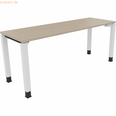 4003969078208 - Schreibtisch All in One 810033371 höhenverstellbar 68-82cm (H) rechteckig eiche natur   verkehrsweiß 4003969078208 Soennecken