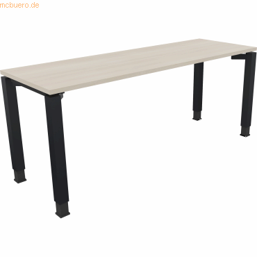 4003969078284 - Schreibtisch All in One 810033172 höhenverstellbar 68-82cm (H) rechteckig akazie hell   anthrazitmetallic 4003969078284 Soenn