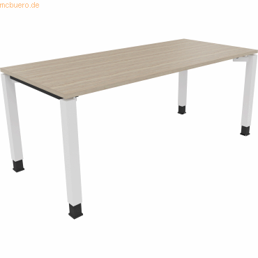 4003969078444 - Schreibtisch All in One 810033971 höhenverstellbar 68-82cm (H) rechteckig eiche natur   verkehrsweiß 4003969078444 Soennecken