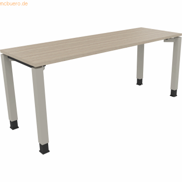 4003969078475 - Schreibtisch All in One 810033871 höhenverstellbar 68-82cm (H) rechteckig eiche natur silberaluminium 4003969078475 Soennec 4003969078475 - Schreibtisch All in One 810033871 höhenverstellbar 68-82cm (H) rechteckig eiche natur silberaluminium 4003969078475 Soennec