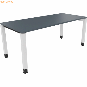 4003969078529 - Schreibtisch All in One 810033982 manuell höhenverstellbar 68-82cm (H) 180x80cm (BxT) rechteckig lavagrau   verkehrsweiß 40