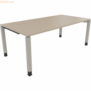 4003969078697 - Schreibtisch All in One 810034471 höhenverstellbar 68-82cm (H) rechteckig eiche natur   silberaluminium 4003969078697 Soennec