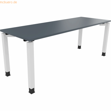 4003969078727 - Schreibtisch All in One 810035182 manuell höhenverstellbar 68-82cm (H) 200x70cm (BxT) rechteckig lavagrau verkehrsweiß 40 4003969078727 - Schreibtisch All in One 810035182 manuell höhenverstellbar 68-82cm (H) 200x70cm (BxT) rechteckig lavagrau verkehrsweiß 40