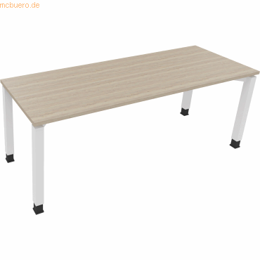 4003969078734 - Schreibtisch All in One 810035171 höhenverstellbar 68-82cm (H) rechteckig eiche natur   verkehrsweiß 4003969078734 Soennecken