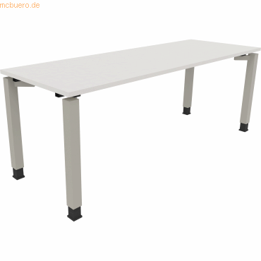 4003969078741 - Schreibtisch All in One 810035001 höhenverstellbar 68-82cm (H) rechteckig diamant weiß   silberaluminium 4003969078741 Soenne