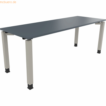 4003969078765 - Schreibtisch All in One 810035082 höhenverstellbar 68-82cm (H) rechteckig lavagrau   silberaluminium 4003969078765 Soennecken