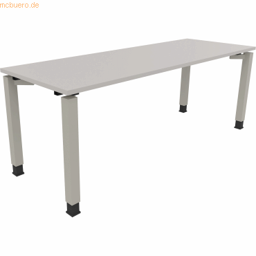 4003969078789 - Schreibtisch All in One 810035081 höhenverstellbar 68-82cm (H) rechteckig lichtgrau   silberaluminium 4003969078789 Soennecke