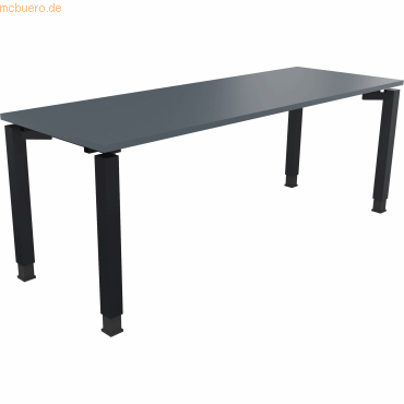 4003969078840 - Schreibtisch All in One 810034982 höhenverstellbar 68-82cm (H) rechteckig lavagrau   anthrazit metallic 4003969078840 Soennec