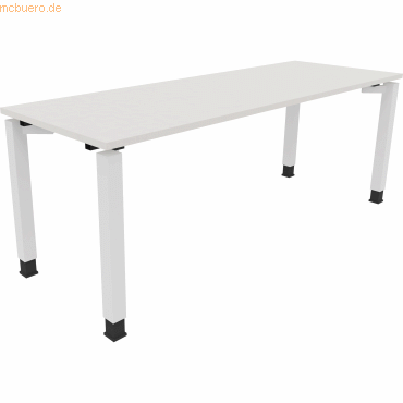 4003969078857 - Schreibtisch All in One 810035101 höhenverstellbar 68-82cm (H) rechteckig diamant weiß   verkehrsweiß 4003969078857 Soennecke
