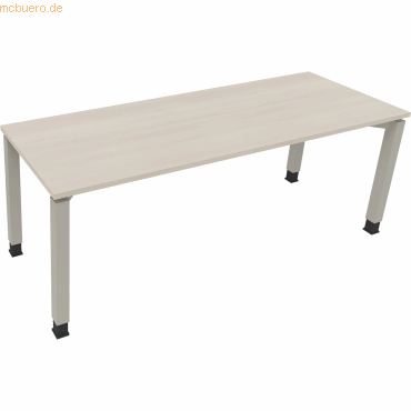 4003969078864 - Schreibtisch All in One 810035072 höhenverstellbar 68-82cm (H) rechteckig akazie hell   silberaluminium 4003969078864 Soennec