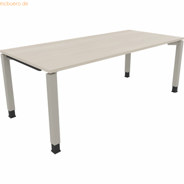 4003969078901 - Schreibtisch All in One 810035672 höhenverstellbar 68-82cm (H) rechteckig akazie hell   silberaluminium 4003969078901 Soennec