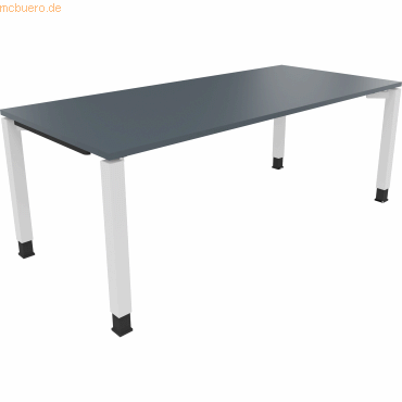 4003969078932 - Schreibtisch All in One 810035782 manuell höhenverstellbar 68-82cm (H) 200x90cm (BxT) rechteckig lavagrau   verkehrsweiß 40