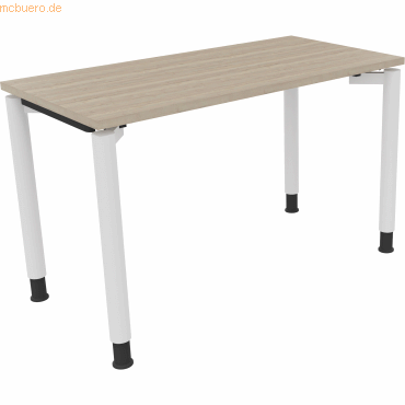 4003969079076 - Schreibtisch All in One 810036371 höhenverstellbar 68-82cm (H) rechteckig eiche natur   verkehrsweiß 4003969079076 Soennecken