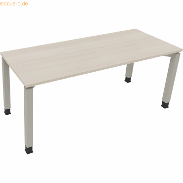 4003969079267 - Schreibtisch All in One 810033572 höhenverstellbar 68-82cm (H) rechteckig akazie hell   silberaluminium 4003969079267 Soennec
