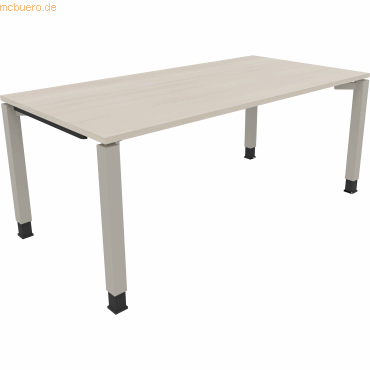 4003969079397 - Schreibtisch All in One 810034172 höhenverstellbar 68-82cm (H) rechteckig akazie hell   silberaluminium 4003969079397 Soennec