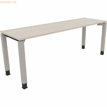 4003969079793 - Schreibtisch All in One 810034772 höhenverstellbar 68-82cm (H) rechteckig akaziehell   silberaluminium 4003969079793 Soenneck