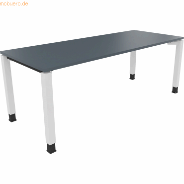 4003969079953 - Schreibtisch All in One 810035482 manuell höhenverstellbar 68-82cm (H) 200x80cm (BxT) rechteckig lavagrau verkehrsweiß 40 4003969079953 - Schreibtisch All in One 810035482 manuell höhenverstellbar 68-82cm (H) 200x80cm (BxT) rechteckig lavagrau verkehrsweiß 40