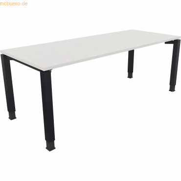 4003969080027 - Schreibtisch All in One 810035201 höhenverstellbar 68-82cm (H) rechteckig diamantweiß   anthrazitmetallic 4003969080027 Soenn