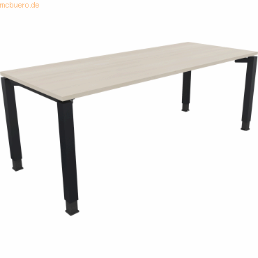 4003969080058 - Schreibtisch All in One 810035272 höhenverstellbar 68-82cm (H) rechteckig akazie hell   anthrazitmetallic 4003969080058 Soenn