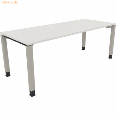 4003969080164 - Schreibtisch All in One 810035301 höhenverstellbar 68-82cm (H) rechteckig diamantweiß   silberaluminium 4003969080164 Soennec