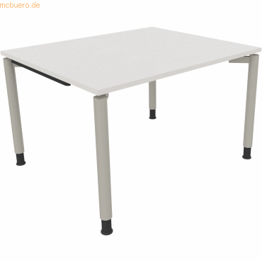 4003969080195 - Schreibtisch All in One 810035901 höhenverstellbar 68-82cm (H) rechteckig diamantweiß   silberaluminium 4003969080195 Soennec