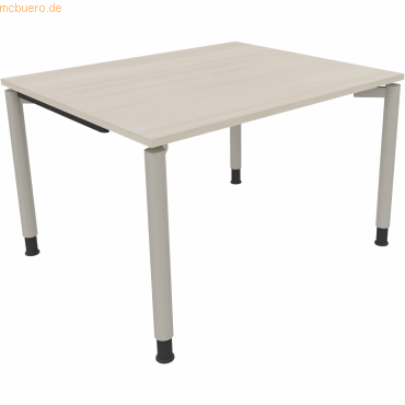 4003969080201 - Schreibtisch All in One 810035972 höhenverstellbar 68-82cm (H) rechteckig akazie hell   silberaluminium 4003969080201 Soennec