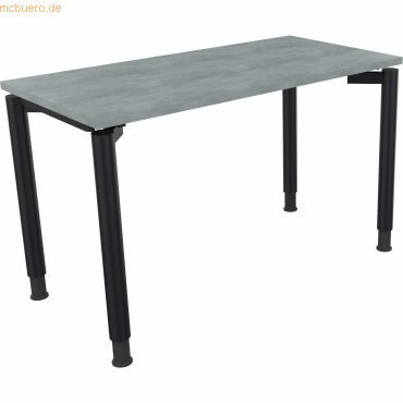4003969080348 - Schreibtisch All in One 810036183 höhenverstellbar 68-82cm (H) rechteckig beton hell   anthrazit metallic 4003969080348 Soenn