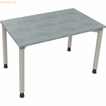 4003969080447 - Schreibtisch All in One 810036583 höhenverstellbar 68-82cm (H) rechteckig beton hell   silberaluminium 4003969080447 Soenneck