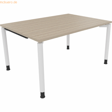 4003969080638 - Schreibtisch All in One 810037571 höhenverstellbar 68-82cm (H) rechteckig eiche natur verkehrsweiß 4003969080638 Soennecken 4003969080638 - Schreibtisch All in One 810037571 höhenverstellbar 68-82cm (H) rechteckig eiche natur verkehrsweiß 4003969080638 Soennecken