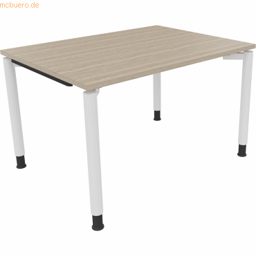 4003969081079 - Schreibtisch All in One 810037271 höhenverstellbar 68-82cm (H) rechteckig eiche natur   verkehrsweiß 4003969081079 Soennecken